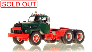 1:50 scale model of Mack® B-81 Tandem Axle Tractor - Green over Red
