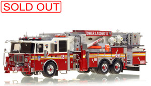 1:50 scale model of Fire Department City of New York Tower Ladder 18 - Manhattan