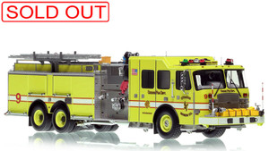 1:50 museum grade scale model of Chicago Fire Department O'Hare International Airport E-One Engine 9