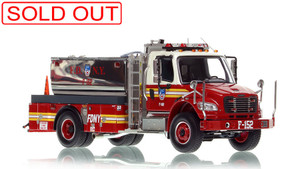 1:50 scale model of FDNY Freightliner M2/Seagrave Foam Tanker 152 in Staten Island