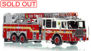1:50 scale model of Fire Department City of New York Ladder 108 in Brooklyn