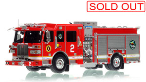 1:50 scale model of Columbus Division of Fire 2018 Sutphen Monarch Engine 2