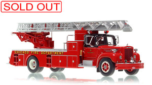 1:50 scale model of Chicago Fire Department 1960 Mack® B85F/Magirus 146' Aerial - Truck Co. 3