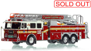 1:50 scale model of Fire Department City of New York 2002 Ladder 110 - Brooklyn