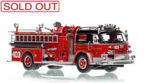 1:50 scale model of Chicago Fire Department 1972 American LaFrance - Engine Co. 103