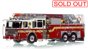 1:50 scale model of Fire Department City of New York 2017 Ladder 2 - Manhattan
