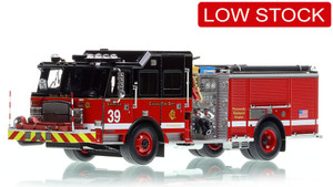 1:50 scale model of Chicago Fire Department 2019 E-One Cyclone II Engine 39