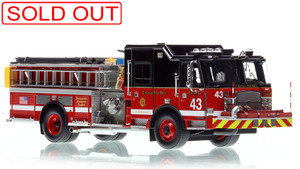1:50 scale model of Chicago Fire Department 2020 E-One Cyclone II Engine 43