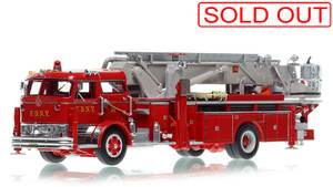 1:50 scale model of FDNY 1969 Mack® C/Eaton 75' Tower Ladder 14 - Manhattan