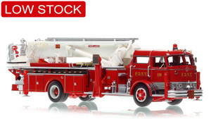 1:50 scale model of FDNY 1969 Mack® C/Eaton 75' Tower Ladder 119 - Brooklyn