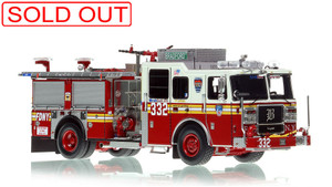 1:50 scale model of Fire Department City of New York 2009 Seagrave Engine 332 - Brooklyn