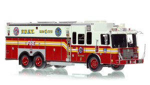 1:50 scale model of FDNY 1996 HME/Saulsbury Rescue 2 - Brooklyn