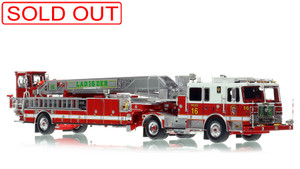 1:50 scale model of D.C. Fire & EMS 2019 Seagrave Capitol 100' TDA - Truck 16 - Garfield