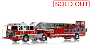 1:50 scale model of D.C. Fire & EMS 2020 Seagrave Capitol 100' TDA - Truck 17 - The Heights