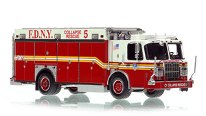 1:50 scale model of FDNY 2009 Spartan/Ferrara Collapse Rescue 5 - Staten Island