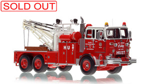 1:50 scale model of City of Los Angeles Fire Department 1967 Crown Firecoach/Holmes 850 Heavy Utility 27