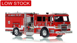 1:50 scale model of City of Los Angeles Fire Department 2019 Pierce Arrow XT Engine 15 - University Village/USC