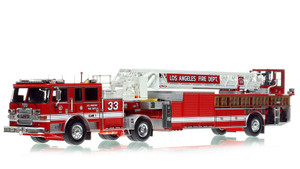 1:50 scale model of City of Los Angeles Fire Department 2019 Pierce Arrow XT Truck 33 - South Central