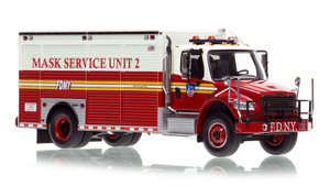 1:50 scale model of FDNY 2015 Freightliner M2/Seagrave Mask Service Unit 2