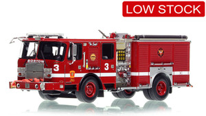 1:50 scale model of Boston Fire Department 2017 E-One Typhoon Engine 3