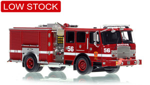 1:50 scale model of Boston Fire Department 2020 E-One Typhoon Engine 56