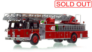 1:50 scale model of Chicago Fire Department 1970 Seagrave 100' Ladder - H&L Co. 48