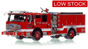 1:50 scale model of Memphis Fire Department 2022 E-One Typhoon Engine 1 - North Memphis