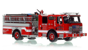 1:50 scale model of Memphis Fire Department 2022 E-One Typhoon Engine 7 - Medical District