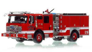 1:50 scale model of Memphis Fire Department 2022 E-One Typhoon Engine 16 - Orange Mound