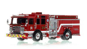1:50 scale model of Dallas Fire-Rescue 2022 Pierce Enforcer Engine 39 - Smoke on the Water