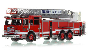 1:50 scale model of Memphis Fire Department 2018 Pierce Arrow XT 100' - Truck 16
