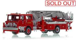 1:50 scale model of FDNY 1978 Mack® CF/Baker 75' Tower Ladder 17 - Bronx