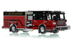 1:50 scale model of St. Louis Fire Department 2010 Spartan/Smeal Engine 32 - Tower Grove East