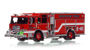 1:50 scale model of Memphis Fire Department 2016 Pierce Arrow XT PUC Engine 41 - Ridgeway