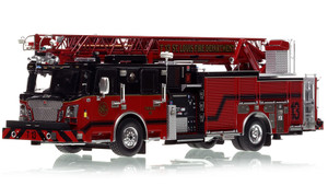 1:50 scale model of St. Louis Fire Department 2020 Spartan/Smeal 75' Truck 13 - Hamilton Heights