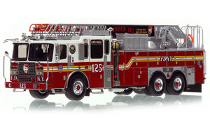 1:50 scale model of Fire Department City of New York 2012 Ferrara Ladder 125 - Queens