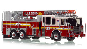 1:50 scale model of Fire Department City of New York 2014 Ferrara Ladder 129 - Queens