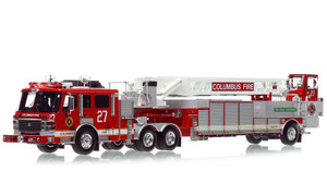 1:50 scale model of Columbus Division of Fire 2008 ALF Eagle/LTI 110’ TDA Ladder 27 - Northwest Columbus