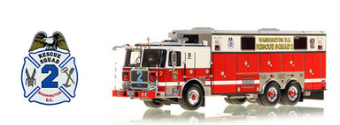 2008 Seagrave Rescue Squad 2 joins the fleet of 1:50 D.C Fire & EMS scale models