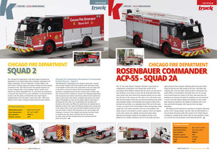 Chicago Fire Department Squad 2/2A featured in Truck Model World, U.K.