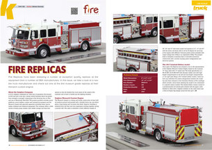 Sutphen Monarch Engine Demo Replica featured in Truck Model World, U.K.
