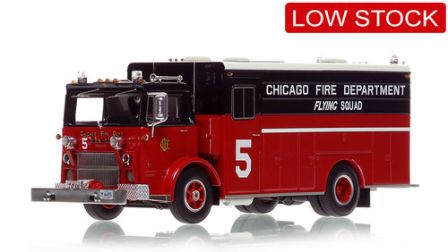 1:50 scale model of Chicago 1970 Mack MB/1972 Platt Flying Manpower Squad 5 - Northwest Side