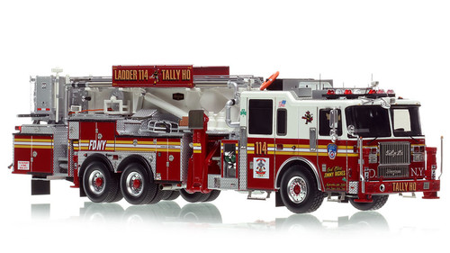 1:50 scale model of FDNY 2016 Seagrave Attacker 75' Tower Ladder 114 - Brooklyn 1:50 scale model of FDNY 2016 Seagrave Attacker 75' Tower Ladder 114 - Brooklyn