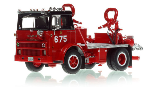 1:50 scale model of Chicago Fire Department 1976 Mack MB Deluge Wagon 675