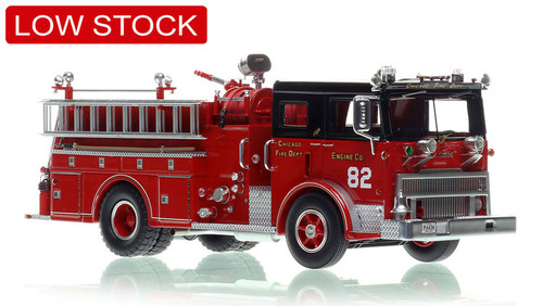 1:50 scale model of Chicago Fire Department 1974 Mack MB Engine Co. 82 - Southeast - Burnside
