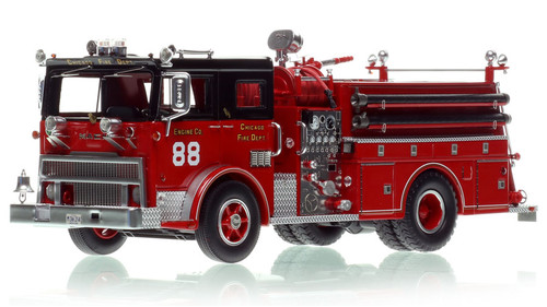 1:50 scale model of Chicago Fire Department 1974 Mack MB Engine Co. 88 - Southwest - West Lawn 1:50 scale model of Chicago Fire Department 1974 Mack MB Engine Co. 88 - Southwest - West Lawn