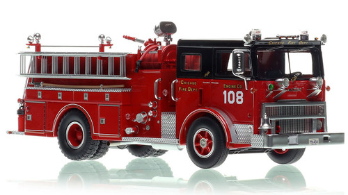 1:50 scale model of Chicago Fire Department 1974 Mack MB Engine Co. 108 - Northwest - Jefferson Park 1:50 scale model of Chicago Fire Department 1974 Mack MB Engine Co. 108 - Northwest - Jefferson Park