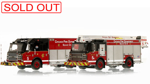 Chicago Fire Department Rosenbauer Squad 5 and 5A Chicago Fire Department Rosenbauer Squad 5 and 5A