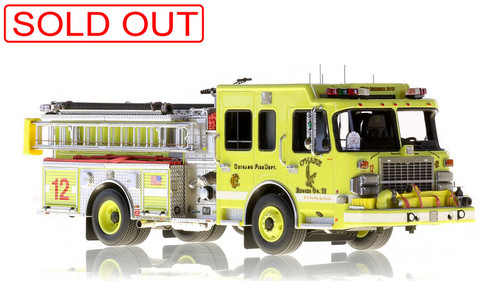 1:50 museum grade scale model of Chicago Fire Department O'Hare International Airport Spartan Engine 12