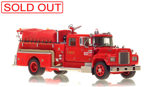 1:50 scale model of FDNY 1969 Mack® R Pumper - Squad 1